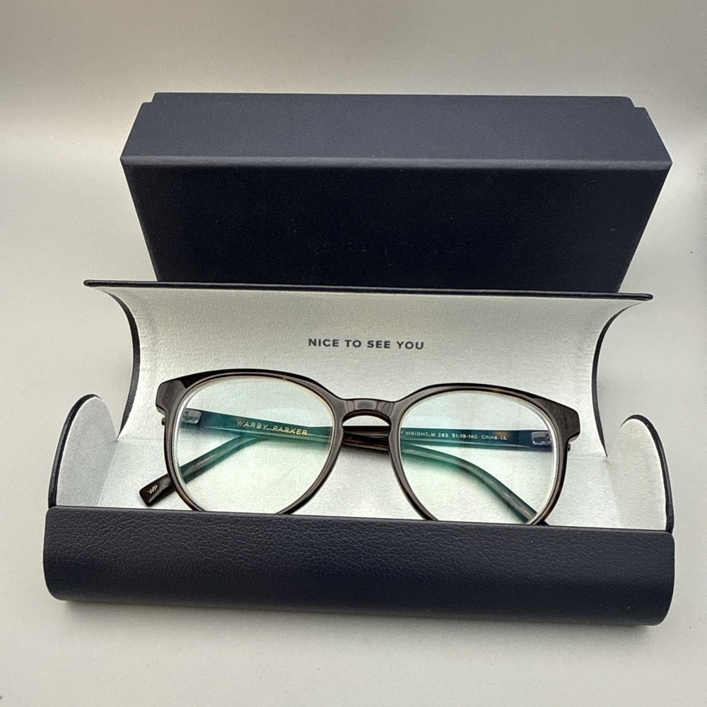 Warby Parker NEW Wright M 283 Tortoise Round Eyeglass Frames 51-19 140 Case/Box